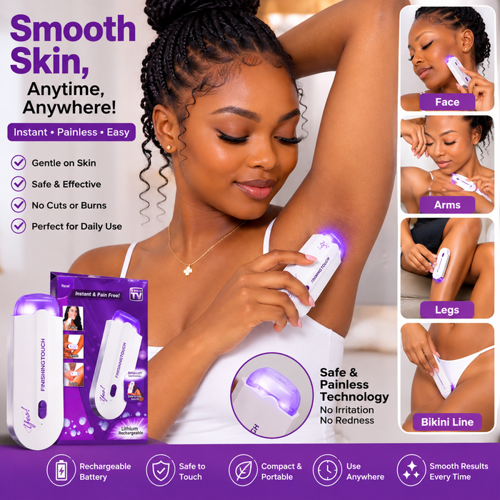 Finishing Touch Rechargeable Hair Remover – Painless Face & Body Hair Removal