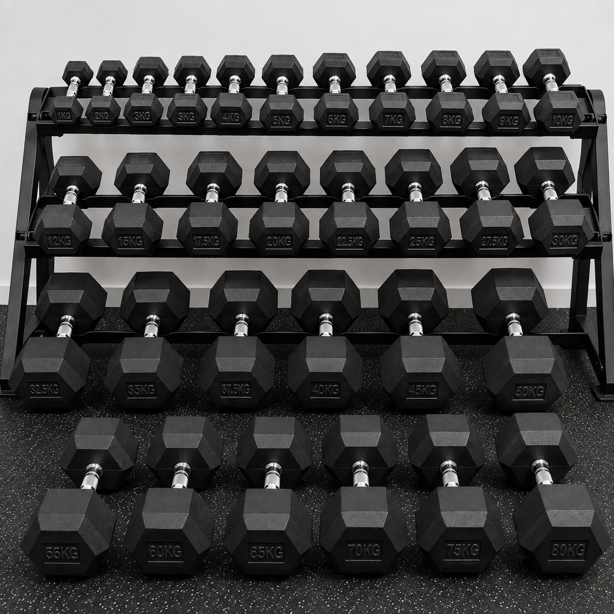 Rubber Hex Dumbbells – Professional Home & Gym Weights