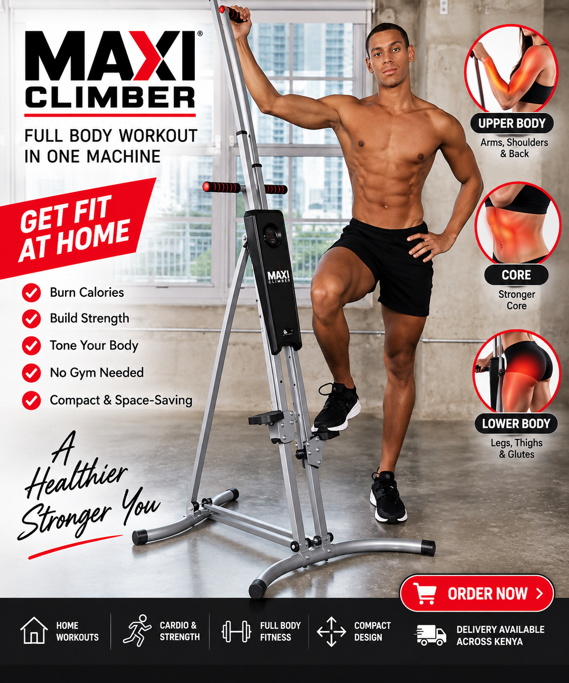Maxi Climber – Full Body Home Workout Machine