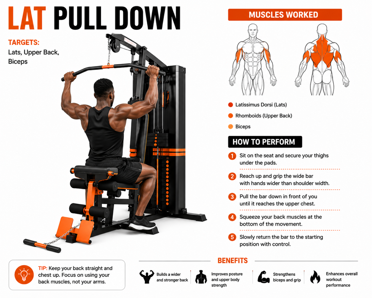Multi-Functional Home Gym Machine – Full Body Workout Station