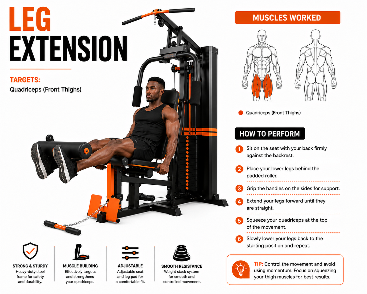 Multi-Functional Home Gym Machine – Full Body Workout Station
