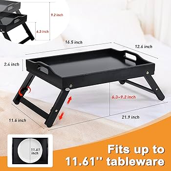 Foldable Bed Tray Table – Breakfast, Laptop & Serving Tray