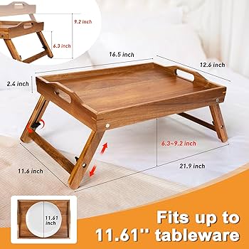 Foldable Bed Tray Table – Breakfast, Laptop & Serving Tray