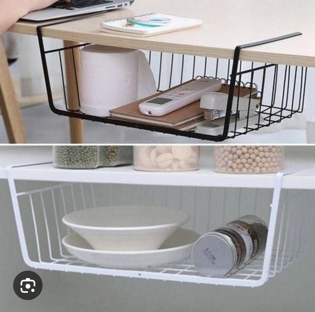 Under-Shelf Hanging Storage Basket – Space-Saving Organizer