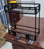 2-Tier Wall-Mounted Bathroom Organizer Rack