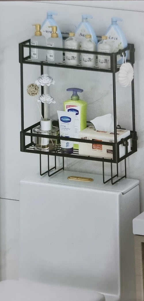 2-Tier Wall-Mounted Bathroom Organizer Rack