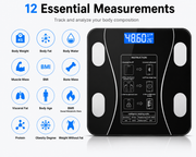 Smart Bluetooth Body Fat Scale – Digital BMI & Body Composition Weight Scale