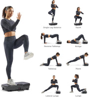 Full Body Vibration Plate Exercise Machine with Resistance Bands