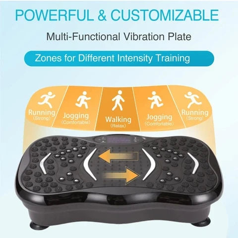 Full Body Vibration Plate Exercise Machine with Resistance Bands